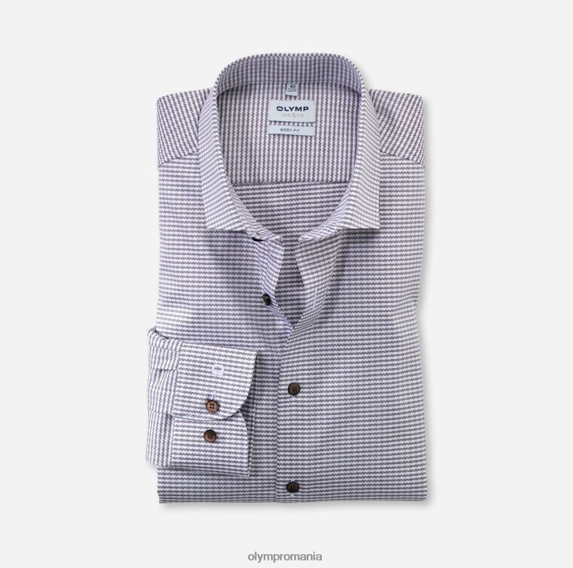 nivel cinci body fit, cămașă business, kent modern, maro OLYMP îmbrăcăminte 4Z8LB6814