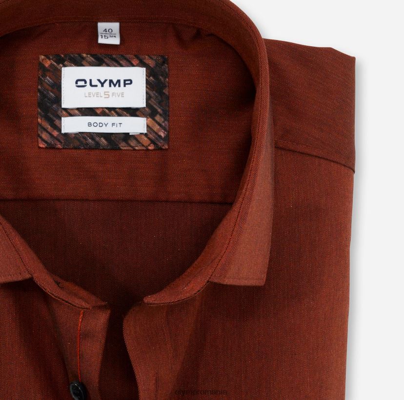 nivel cinci body fit, cămașă business, kent modern, portocaliu roșu OLYMP îmbrăcăminte 4Z8LB6801