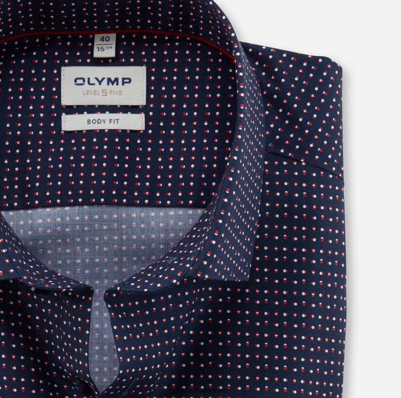 nivel cinci body fit, cămașă business, kent modern, roșu OLYMP îmbrăcăminte 4Z8LB6509