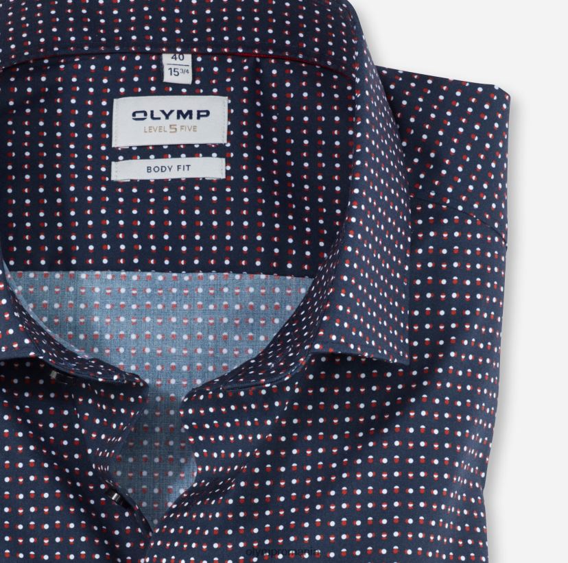 nivel cinci body fit, cămașă business, kent modern, roșu OLYMP îmbrăcăminte 4Z8LB6615