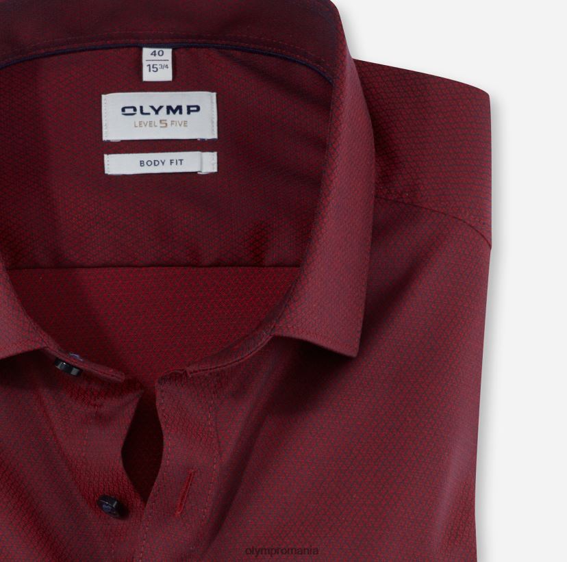 nivel cinci body fit, cămașă business, kent modern, roșu OLYMP îmbrăcăminte 4Z8LB6763