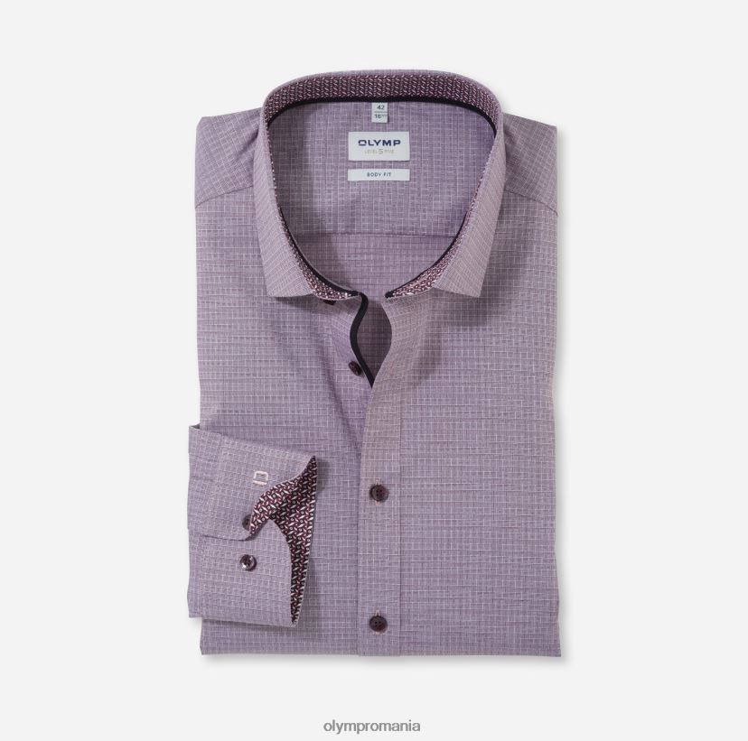 nivel cinci body fit, cămașă business, kent modern, roșu închis OLYMP îmbrăcăminte 4Z8LB6650