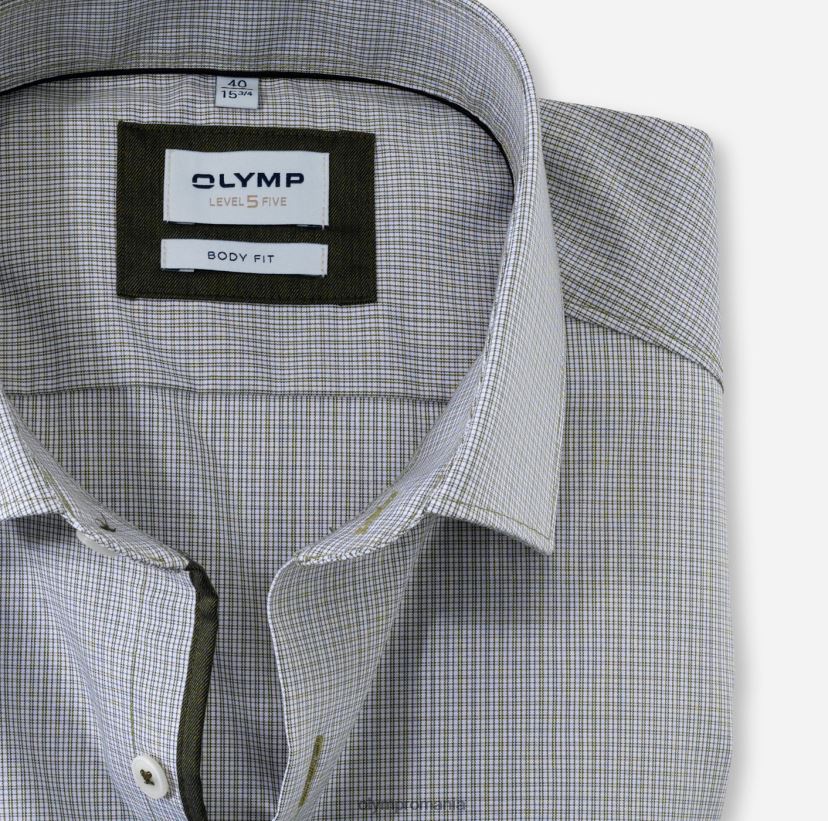 nivel cinci body fit, cămașă business, kent modern, verde lime OLYMP îmbrăcăminte 4Z8LB6824