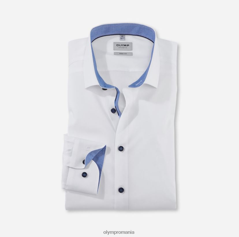 nivel cinci body fit, cămașă business, mânecă lungă extra lungă, kent modern, alb OLYMP îmbrăcăminte 4Z8LB6898
