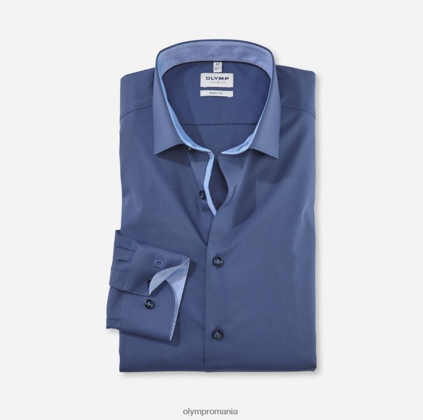 nivel cinci body fit, cămașă business, mânecă lungă extra lungă, kent modern, albastru fum OLYMP îmbrăcăminte 4Z8LB6896