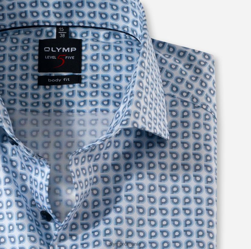 nivel cinci body fit, cămașă business, royal kent, albastru OLYMP îmbrăcăminte 4Z8LB6818