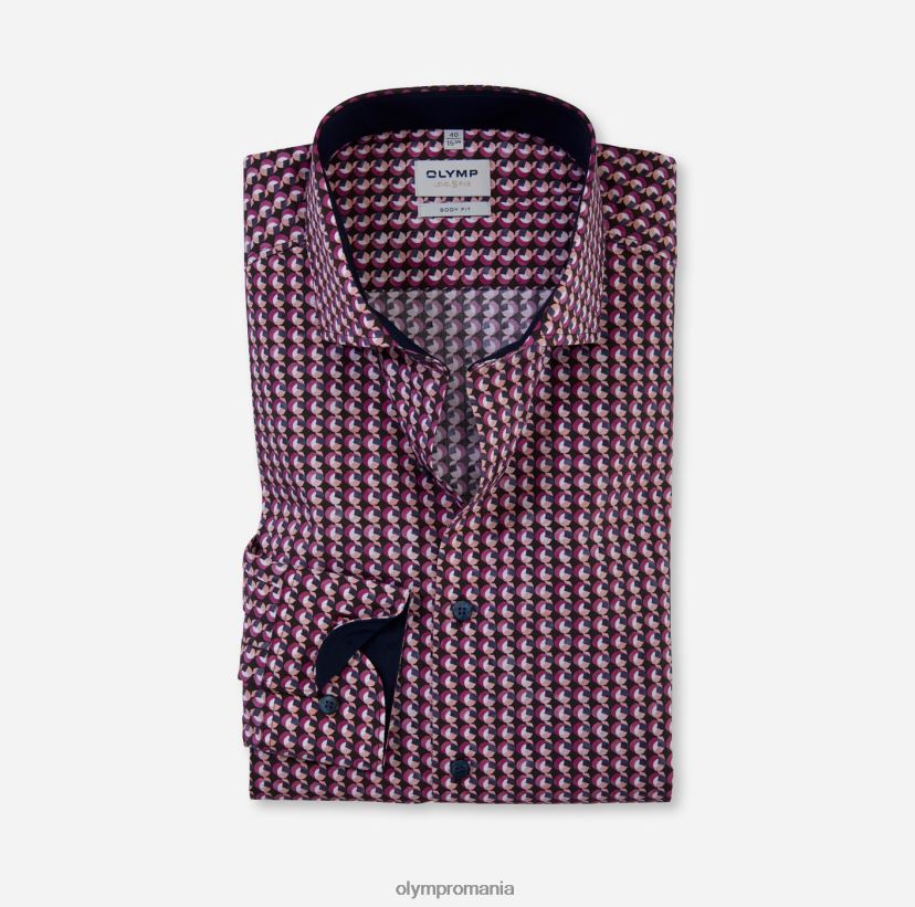 nivel cinci body fit, cămașă business, royal kent, fuchsia OLYMP îmbrăcăminte 4Z8LB6387