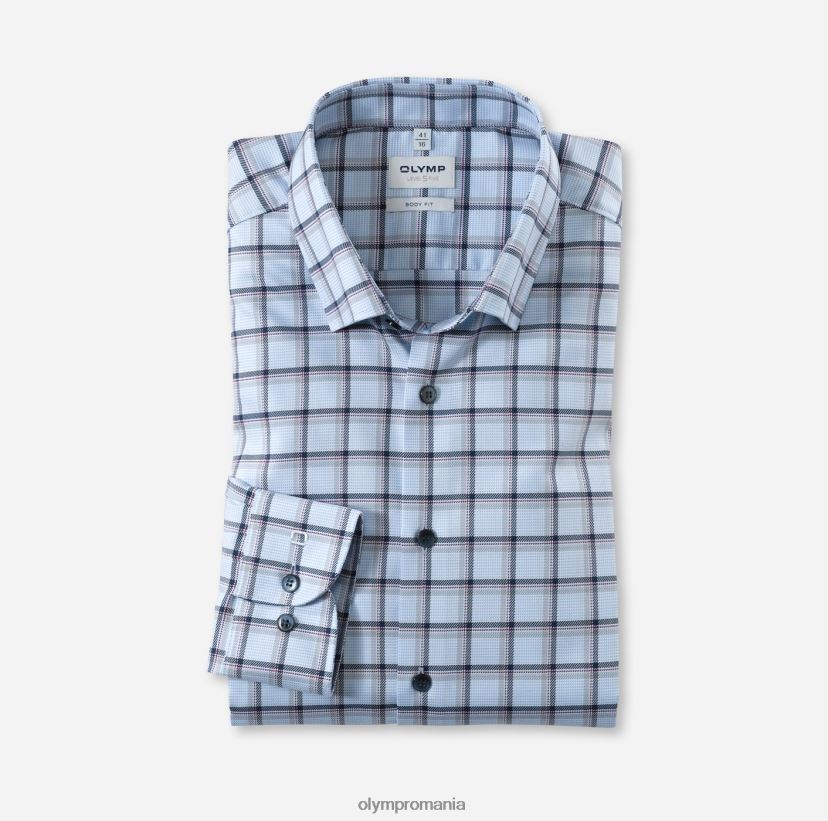 nivel cinci body fit, cămașă business, sub nasturi, albastru OLYMP îmbrăcăminte 4Z8LB6750