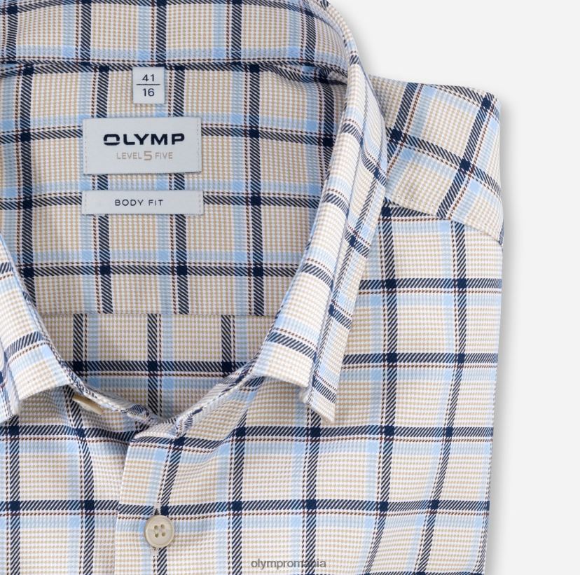 nivel cinci body fit, cămașă business, sub nasturi, natural OLYMP îmbrăcăminte 4Z8LB6743