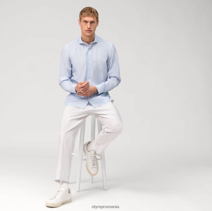 nivel cinci, corp spălat, cămașă business, cutaway, albastru OLYMP îmbrăcăminte 4Z8LB6555