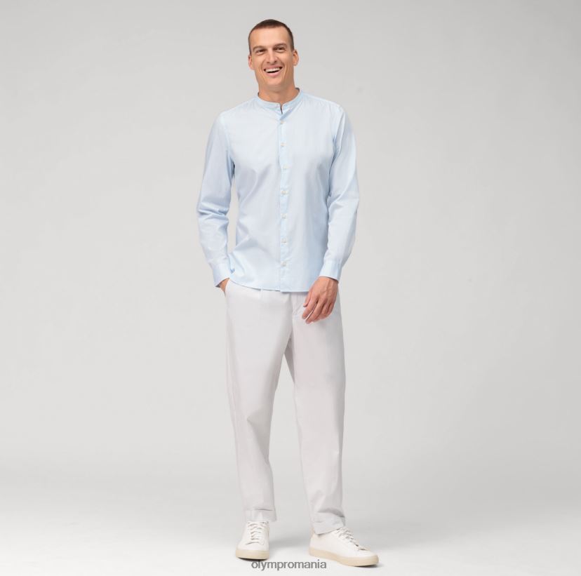 nivel cinci, corp spălat, cămașă business, guler ridicat, albastru OLYMP îmbrăcăminte 4Z8LB6496