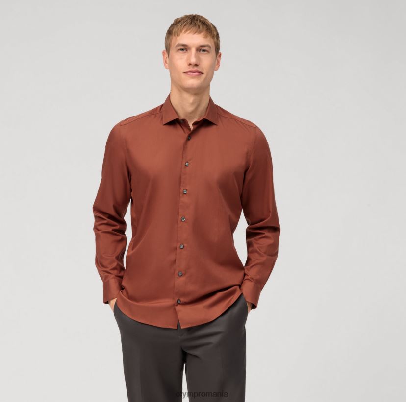 nivel cinci, corp spălat, cămașă business, kent, maro roșcat OLYMP îmbrăcăminte 4Z8LB6471
