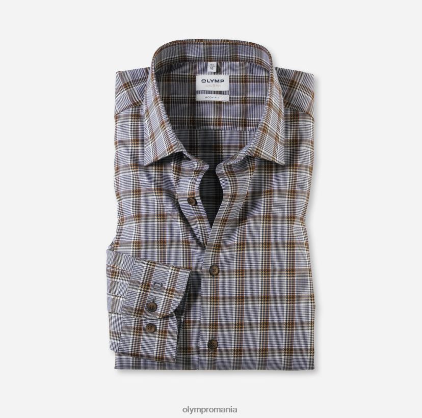 nivel cinci potrivire corporală, cămașă business, New York Kent, maro OLYMP îmbrăcăminte 4Z8LB6427