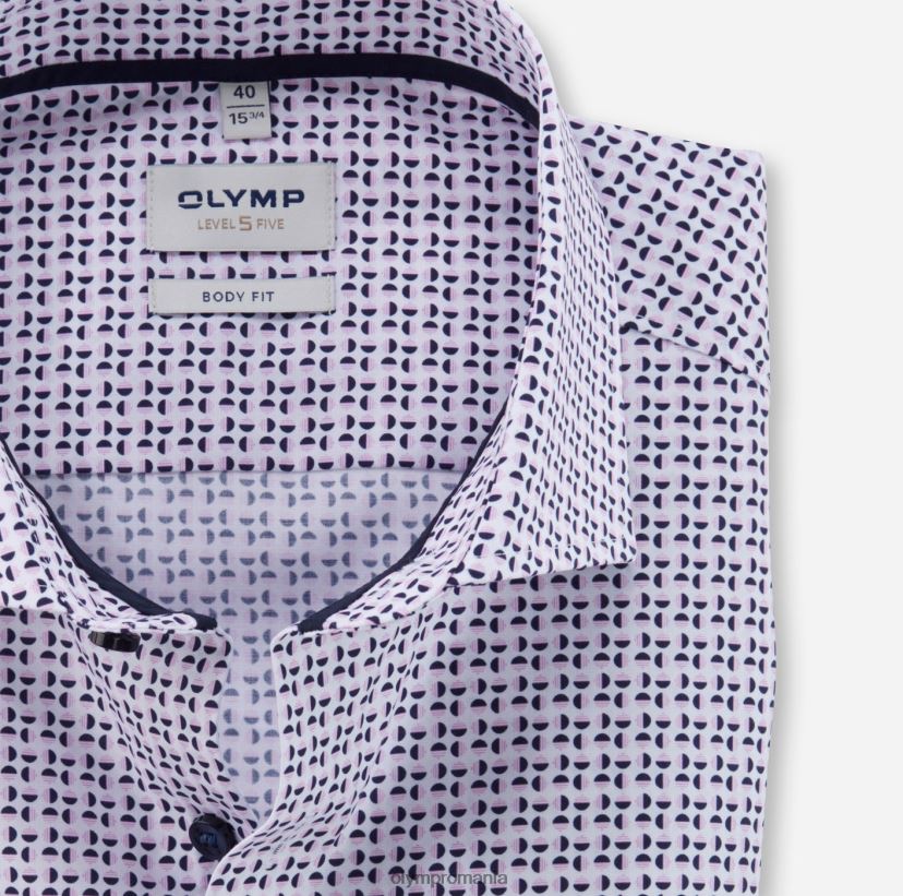 nivel cinci potrivire corporală, cămașă business, Royal Kent, trandafir OLYMP îmbrăcăminte 4Z8LB6516