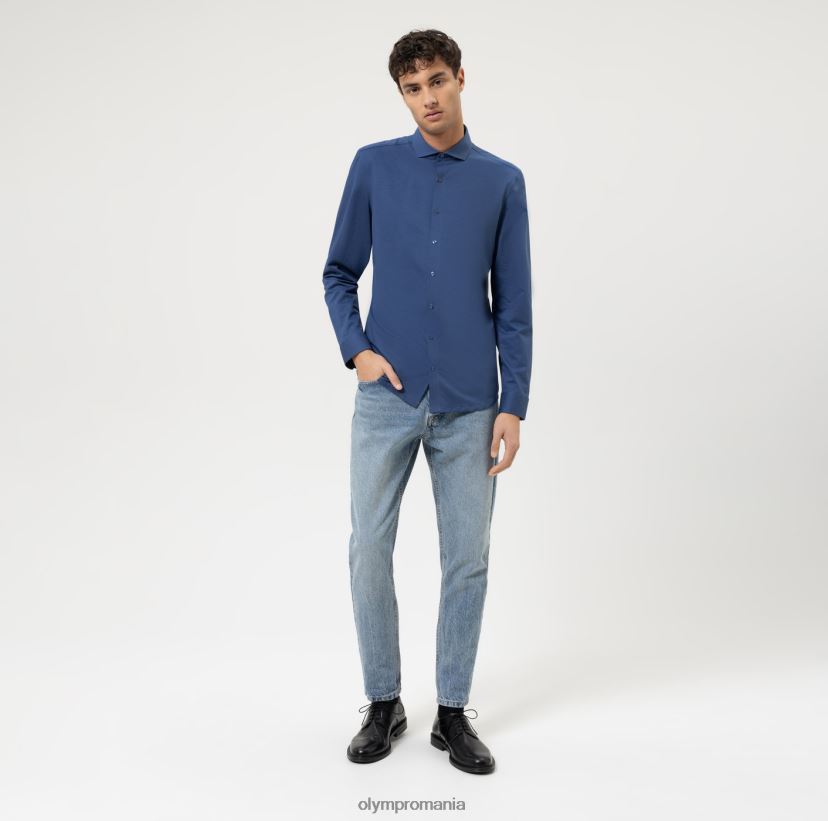 Nu. șase 24/7 super slim, cămașă business, cutaway, marine OLYMP îmbrăcăminte 4Z8LB625