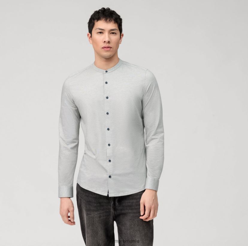 Nu. șase 24/7 super slim, cămașă business, guler ridicat, măsline OLYMP îmbrăcăminte 4Z8LB658