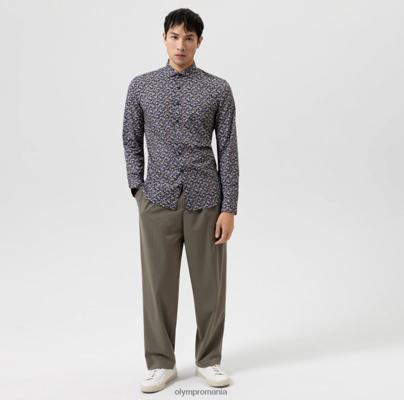 Nu. șase 24/7 super slim, cămașă business, kent, marine OLYMP îmbrăcăminte 4Z8LB6170