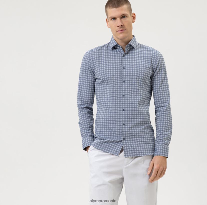 Nu. șase 24/7 super slim, cămașă business, kent modern, marine OLYMP îmbrăcăminte 4Z8LB6165
