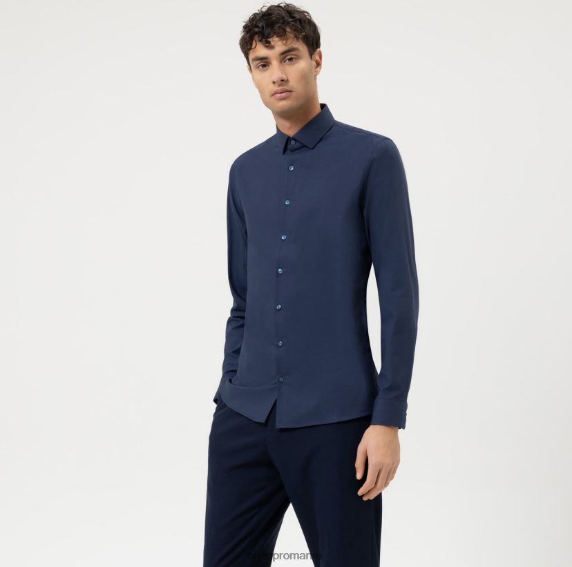 Nu. șase 24/7 super slim, cămașă business, kent modern, marine OLYMP îmbrăcăminte 4Z8LB633