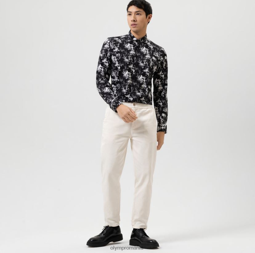 Nu. șase 24/7 super slim, cămașă business, kent, negru OLYMP îmbrăcăminte 4Z8LB6171