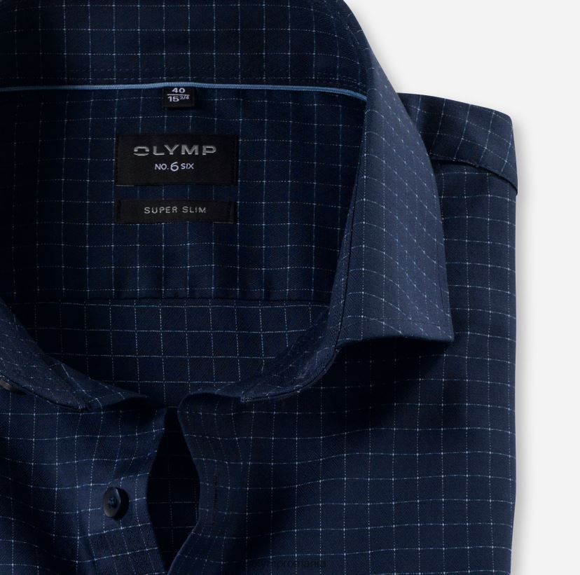 Nu. șase super slim, cămașă business, Royal Kent, Marine OLYMP îmbrăcăminte 4Z8LB6157