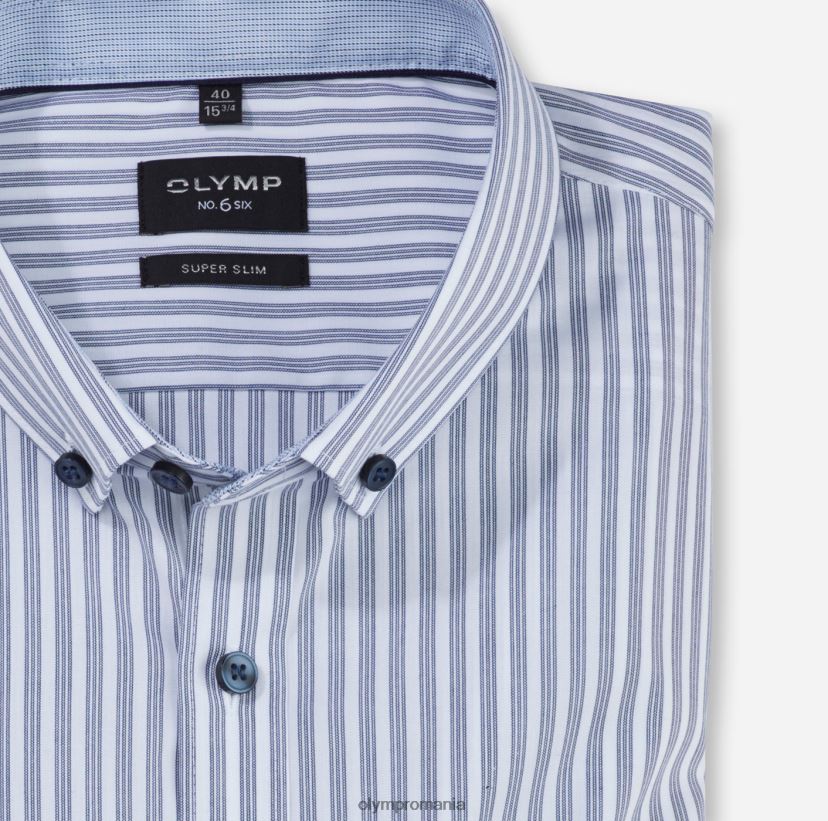 Nu. șase super slim, cămașă business, cu nasturi, marine OLYMP îmbrăcăminte 4Z8LB6158