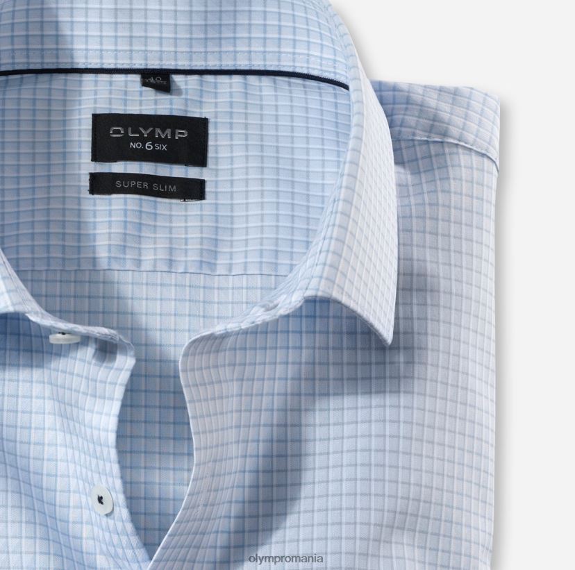 Nu. șase super slim, cămașă business, kent modern, albastru OLYMP îmbrăcăminte 4Z8LB6141