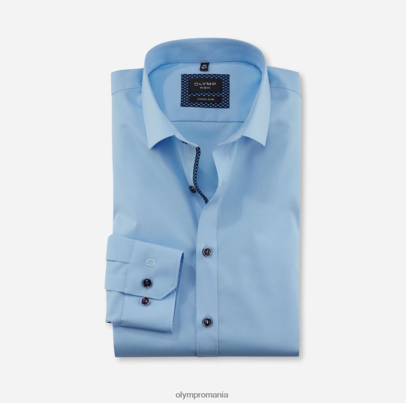 Nu. șase super slim, cămașă business, kent modern, albastru deschis OLYMP îmbrăcăminte 4Z8LB6283