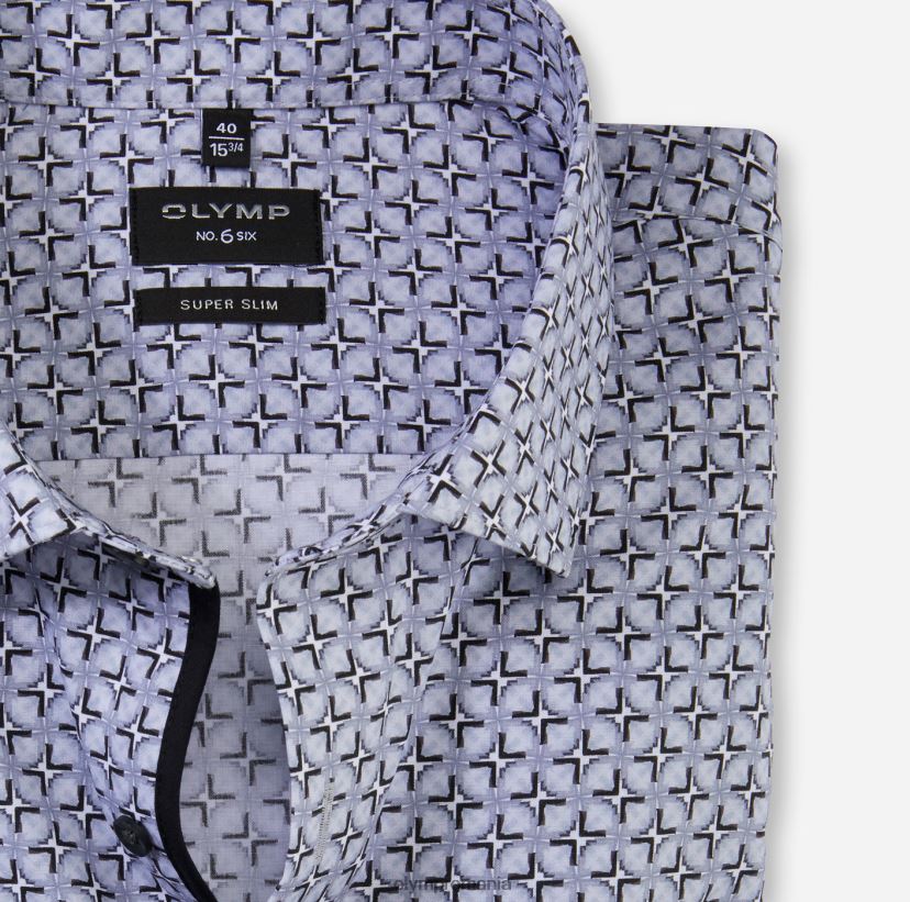 Nu. șase super slim, cămașă business, kent modern, gri argintiu OLYMP îmbrăcăminte 4Z8LB630