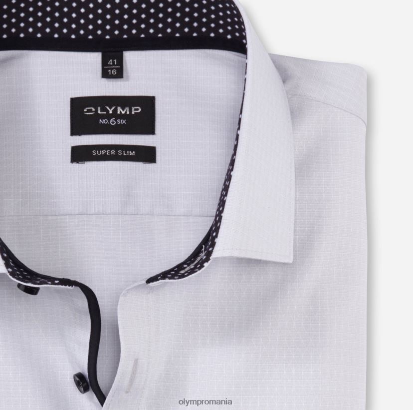 Nu. șase super slim, cămașă business, kent modern, gri deschis OLYMP îmbrăcăminte 4Z8LB6125