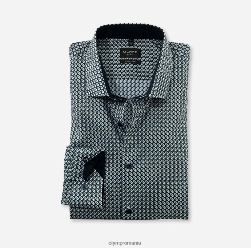 Nu. șase super slim, cămașă business, kent modern, lime OLYMP îmbrăcăminte 4Z8LB6195