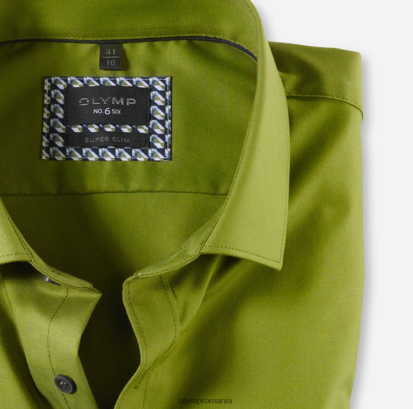 Nu. șase super slim, cămașă business, kent modern, lime OLYMP îmbrăcăminte 4Z8LB63