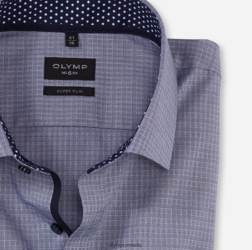 Nu. șase super slim, cămașă business, kent modern, marine OLYMP îmbrăcăminte 4Z8LB6111
