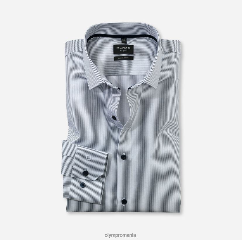 Nu. șase super slim, cămașă business, kent modern, marine OLYMP îmbrăcăminte 4Z8LB6173