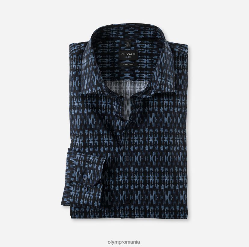 Nu. șase super slim, cămașă business, kent modern, marine OLYMP îmbrăcăminte 4Z8LB618