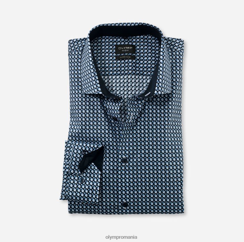 Nu. șase super slim, cămașă business, kent modern, marine OLYMP îmbrăcăminte 4Z8LB6183