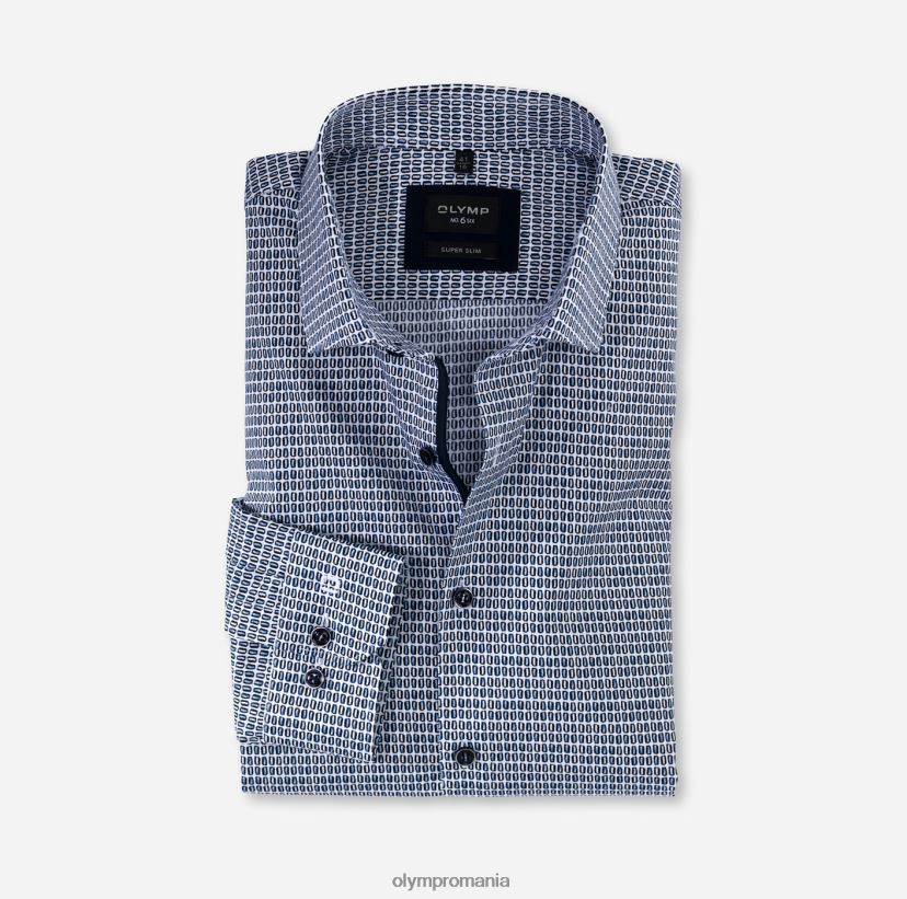 Nu. șase super slim, cămașă business, kent modern, marine OLYMP îmbrăcăminte 4Z8LB6256