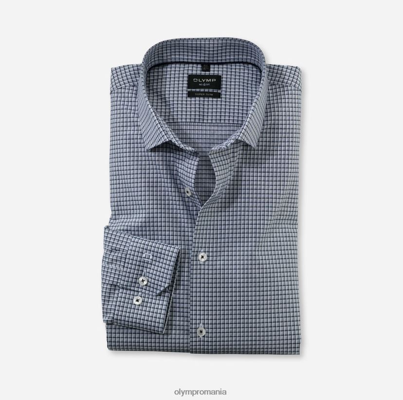 Nu. șase super slim, cămașă business, kent modern, marine OLYMP îmbrăcăminte 4Z8LB626