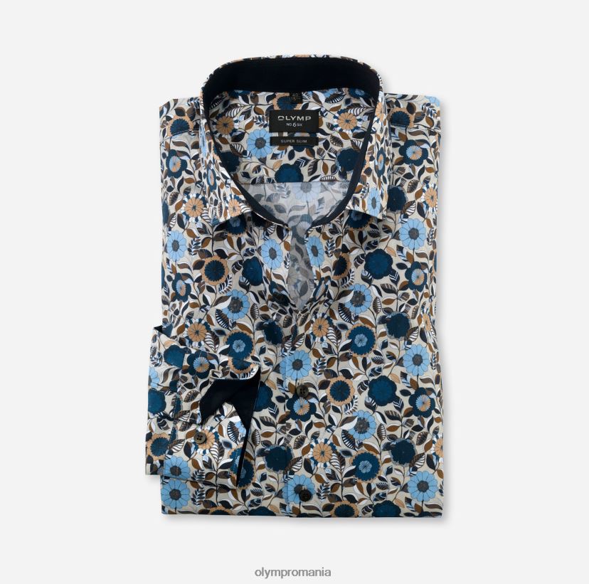 Nu. șase super slim, cămașă business, kent modern, natural OLYMP îmbrăcăminte 4Z8LB6220