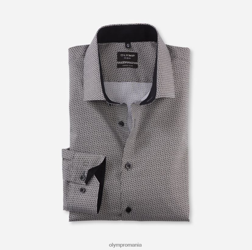Nu. șase super slim, cămașă business, kent modern, olive OLYMP îmbrăcăminte 4Z8LB6108