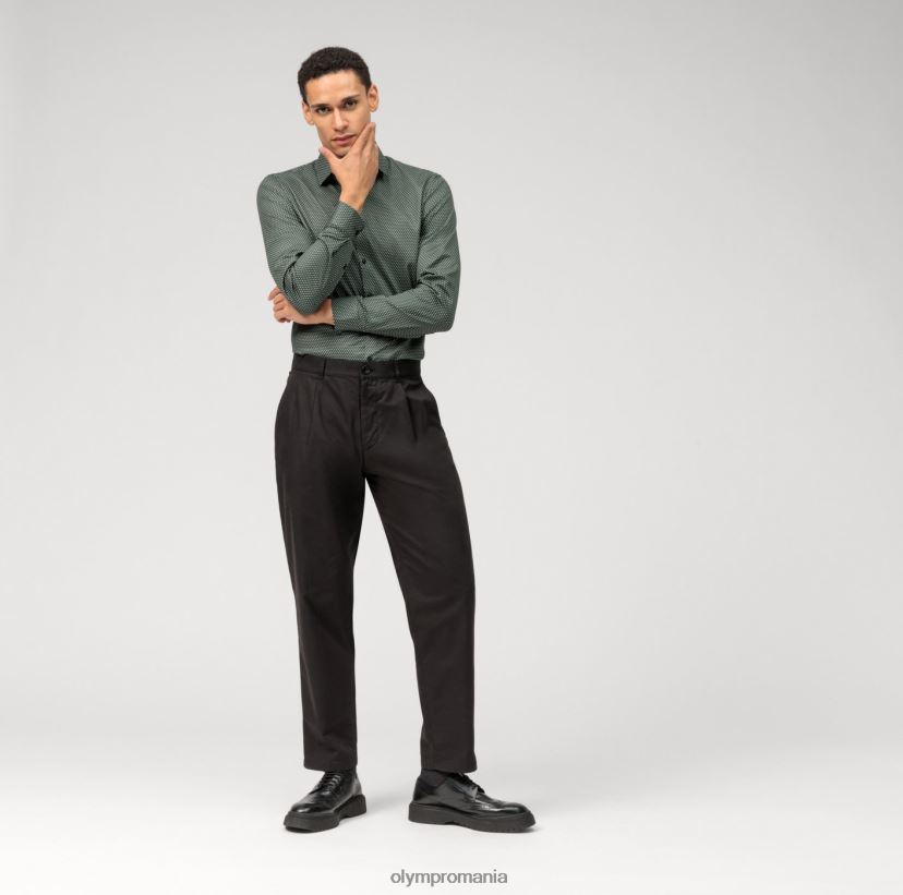 Nu. șase super slim, cămașă business, kent modern, olive OLYMP îmbrăcăminte 4Z8LB651