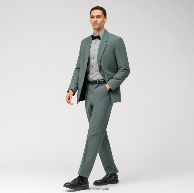 Nu. șase super slim, cămașă business, kent modern, olive OLYMP îmbrăcăminte 4Z8LB663