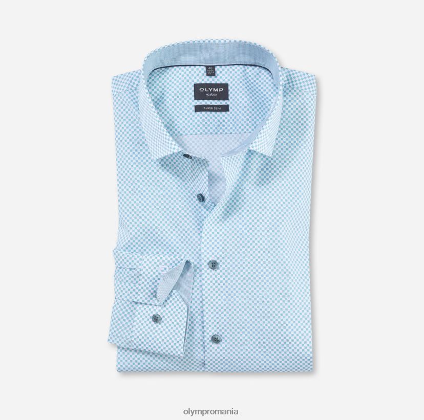 Nu. șase super slim, cămașă business, kent modern, smarald OLYMP îmbrăcăminte 4Z8LB6215