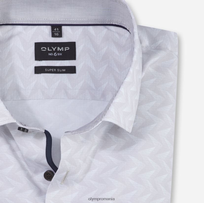Nu. șase super slim, cămașă business, kent modern, taupe OLYMP îmbrăcăminte 4Z8LB627