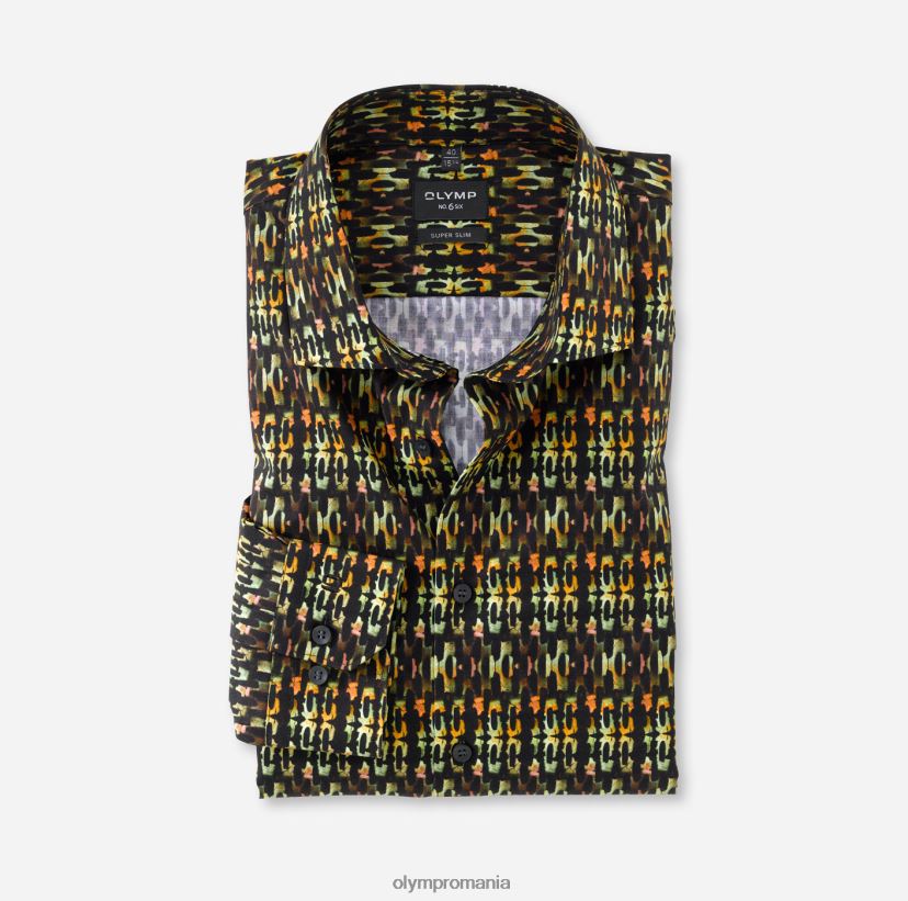 Nu. șase super slim, cămașă business, kent modern, verde lime OLYMP îmbrăcăminte 4Z8LB6160