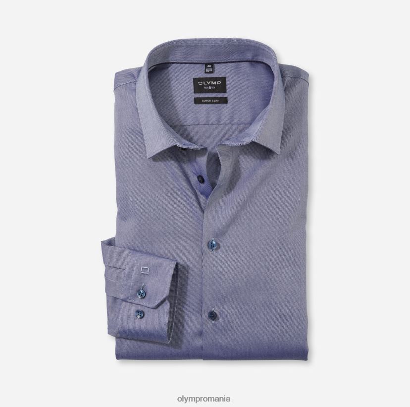 Nu. șase super slim, cămașă business, kent urban, albastru Nürnberg OLYMP îmbrăcăminte 4Z8LB6130