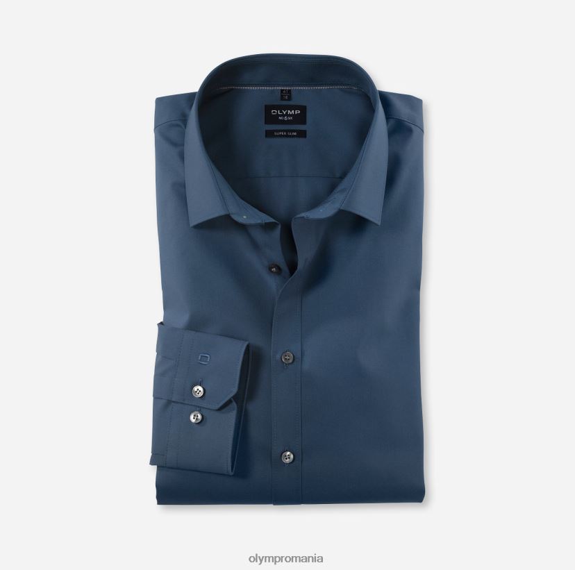 Nu. șase super slim, cămașă business, kent urban, albastru fum OLYMP îmbrăcăminte 4Z8LB6266