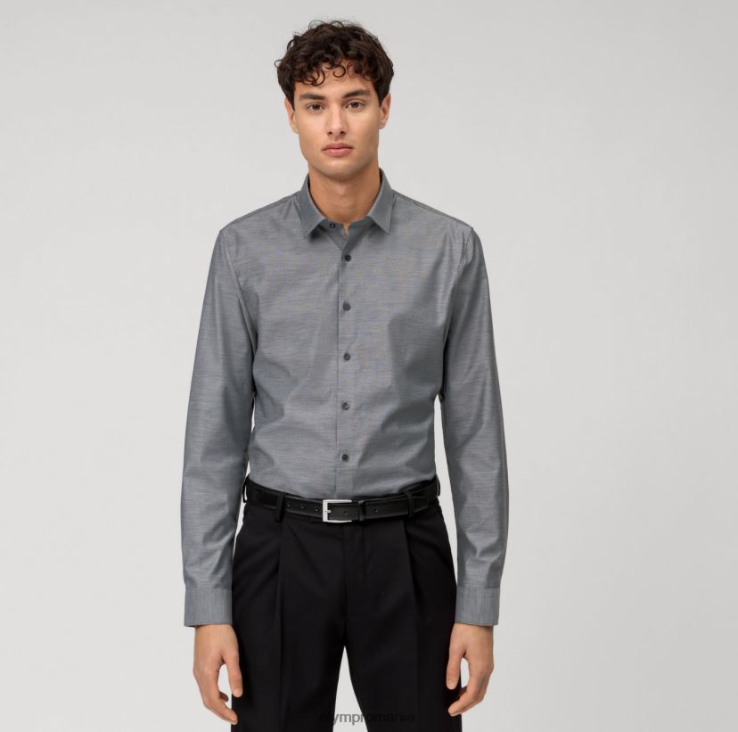 Nu. șase super slim, cămașă business, kent urban, negru OLYMP îmbrăcăminte 4Z8LB6284