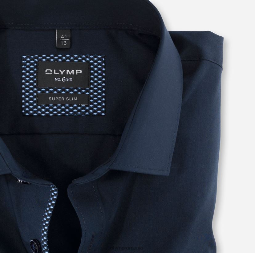 Nu. șase super slim, cămașă business, mânecă lungă extra lungă, kent modern, marine OLYMP îmbrăcăminte 4Z8LB6325