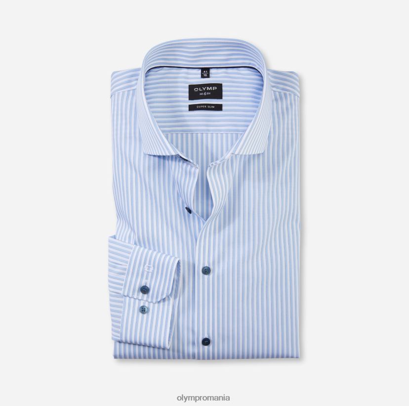 Nu. șase super slim, cămașă business, royal kent, bleu OLYMP îmbrăcăminte 4Z8LB6231